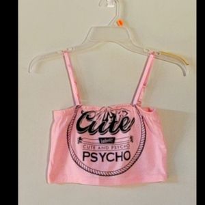 Letter and mountain print cami top